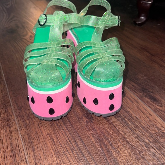 Women’s Glittery Watermelon Platform Sandals Dolls Kill - Picture 8 of 8